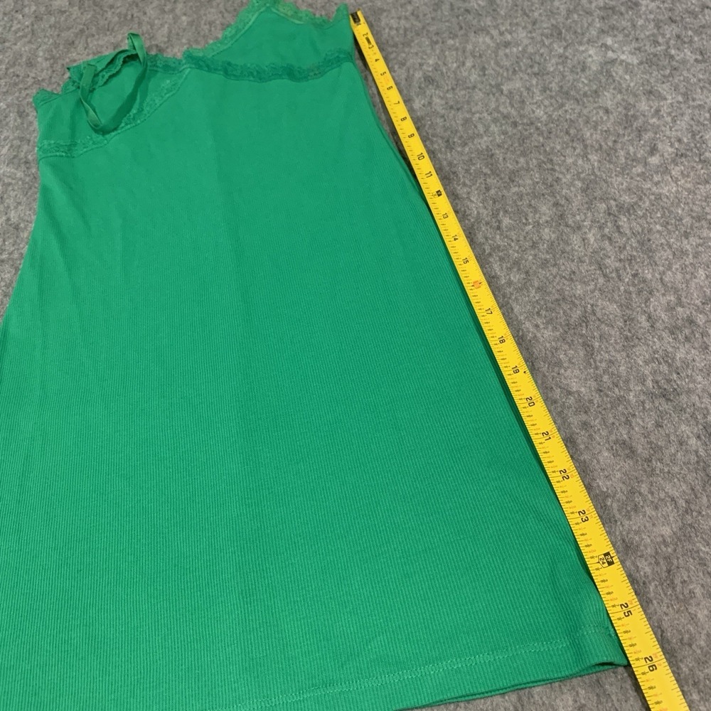 Ambiance Women's Slim Ribbed Tank Lace Trim Adjustable Strap Mini Dress - Size M - Picture 7 of 9
